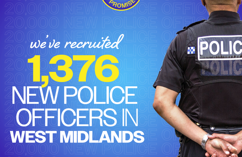 Stuart Anderson MP welcomes 1,376 extra police officers for West Midlands